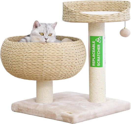 New Paper Rope Natural Bowl Shaped with Perch Cat Tree…