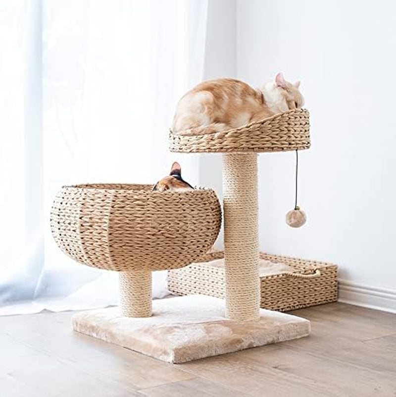 New Paper Rope Natural Bowl Shaped with Perch Cat Tree…